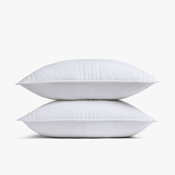 Open Box - Parachute - King Relaxed Linen Quilted Sham Set White - Parach White - Picture 1 of 4